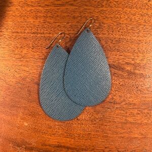 Nickel & Suede | Deep Teal Teardrop